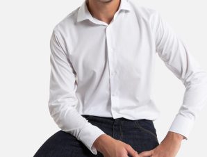 Μακρυμάνικο πουκάμισο με λοξό γιακά